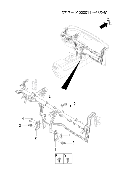 Instrument panel components     9
