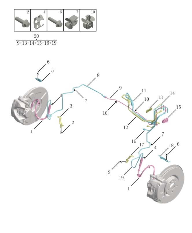 Front brake pipeline4066