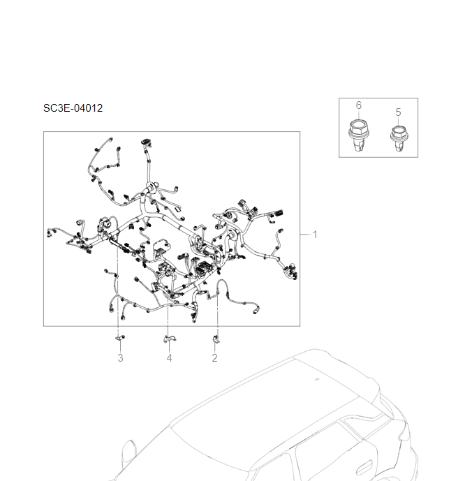 SC3E-04012 front cabin wiring harness