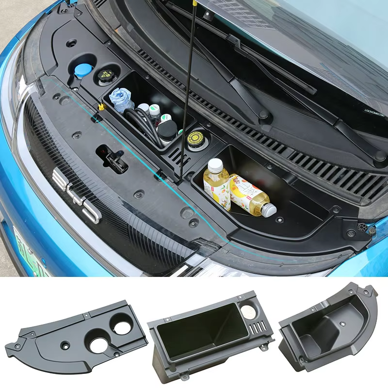 BYD Dolphin 2023-2024 Car Front Trunk Organizer Box Left Rudder Engine Room Storage Box Storage Large Capacity