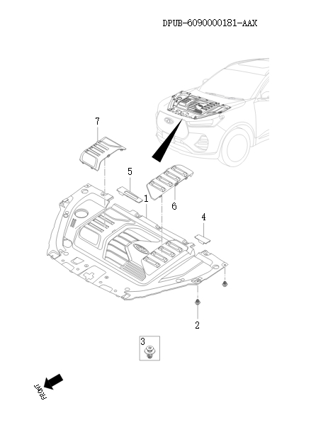 Front decorative strip     103