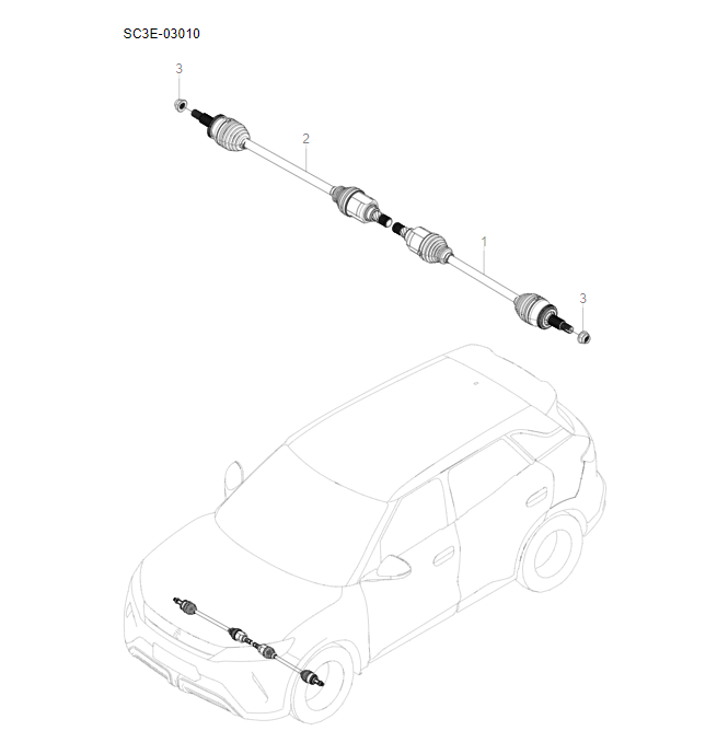 SC3E-03010 Drive Half Shaft