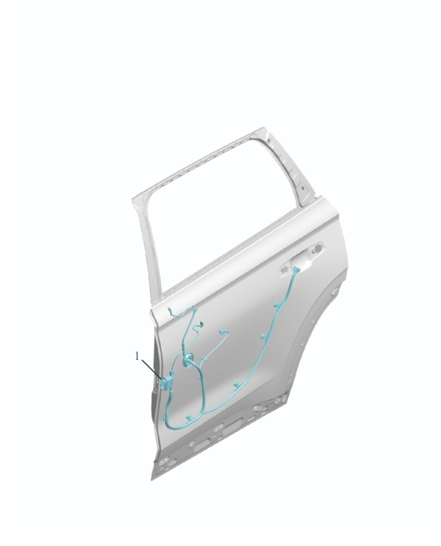 Rear door wiring harness7031