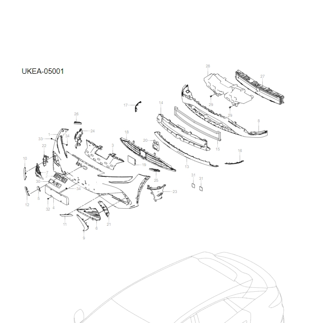 UKEA-05001 front bumper