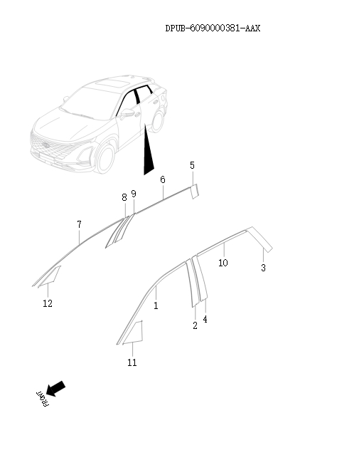 Decorative components on the side panel  6