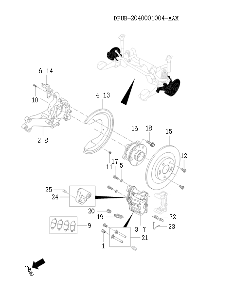 rear brake assembly    107