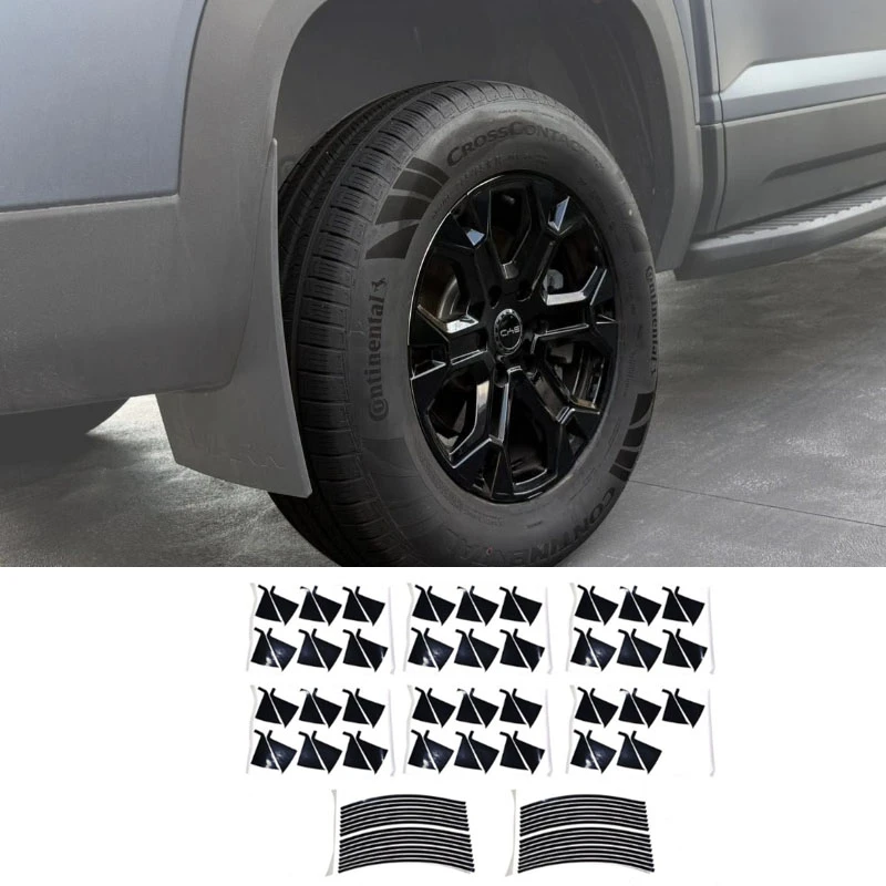 BYD Shark 6 Wheel stickers 4 sets black