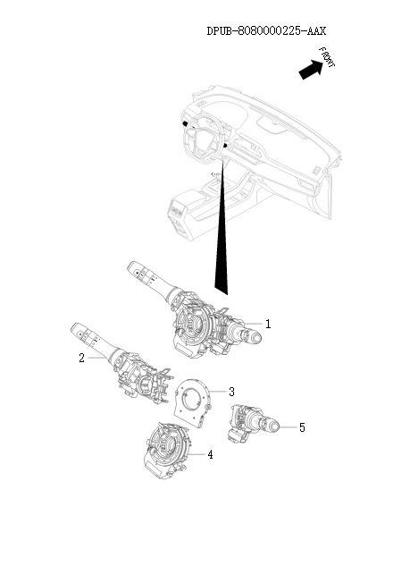 Combination switch assembly (angle sensor)     40
