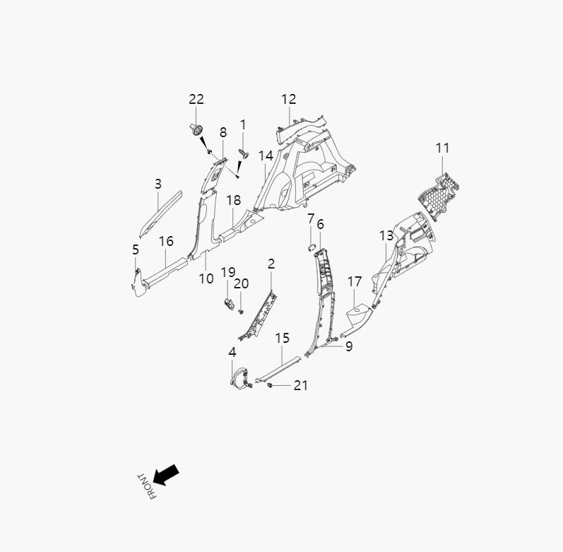 Side panel interior parts1-3