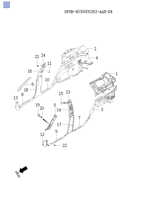 Side panel interior parts   136
