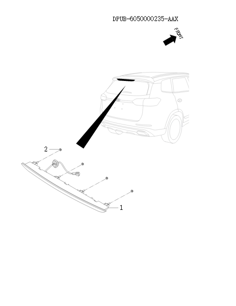 High mounted brake light   68