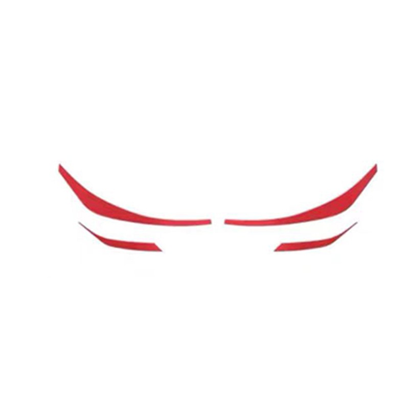 Changan Cs55 Plus 2023-2024 Car 4 Pcs Front Lamp Eyebrow Sticker Red And Black Light Film Automotive Exterior Accessories