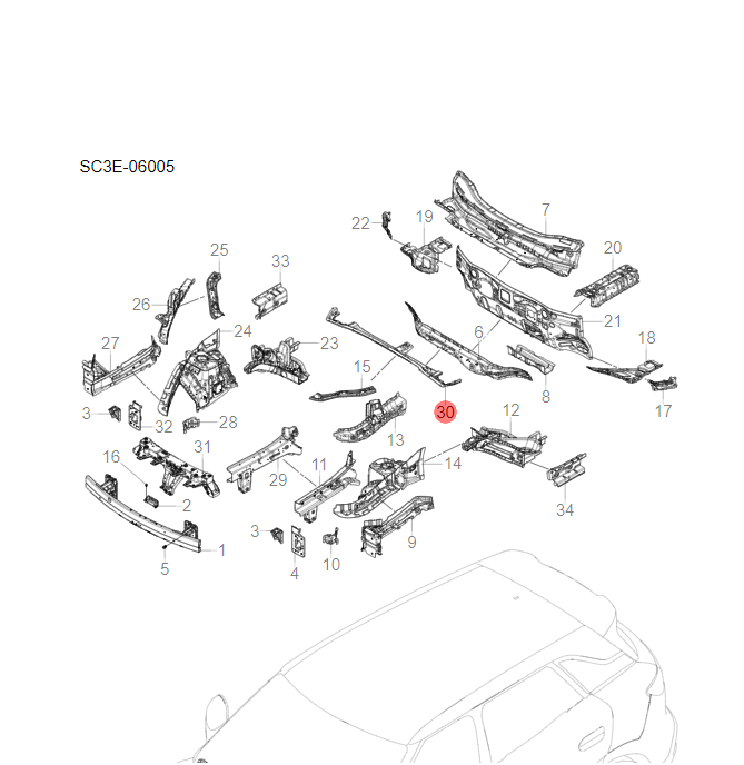 SC3E-06005 Front Cabin Assembly