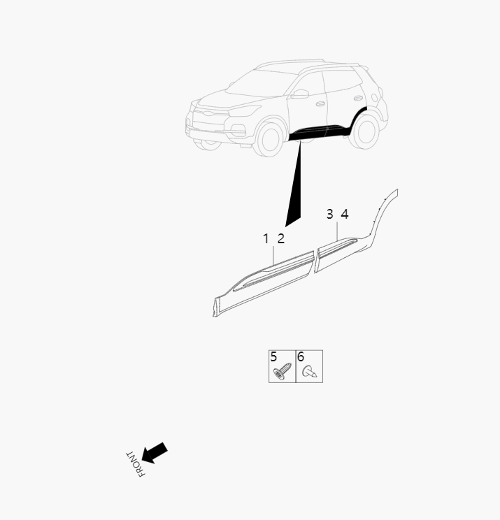 Side door decorative components4-1
