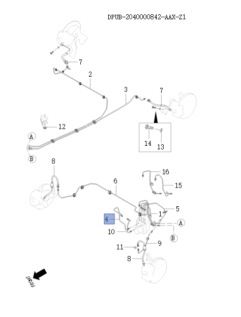 Brake pipeline device      61