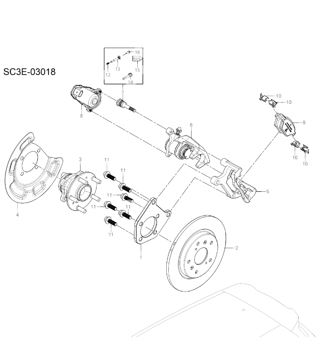 SC3E-03018 Rear Brake