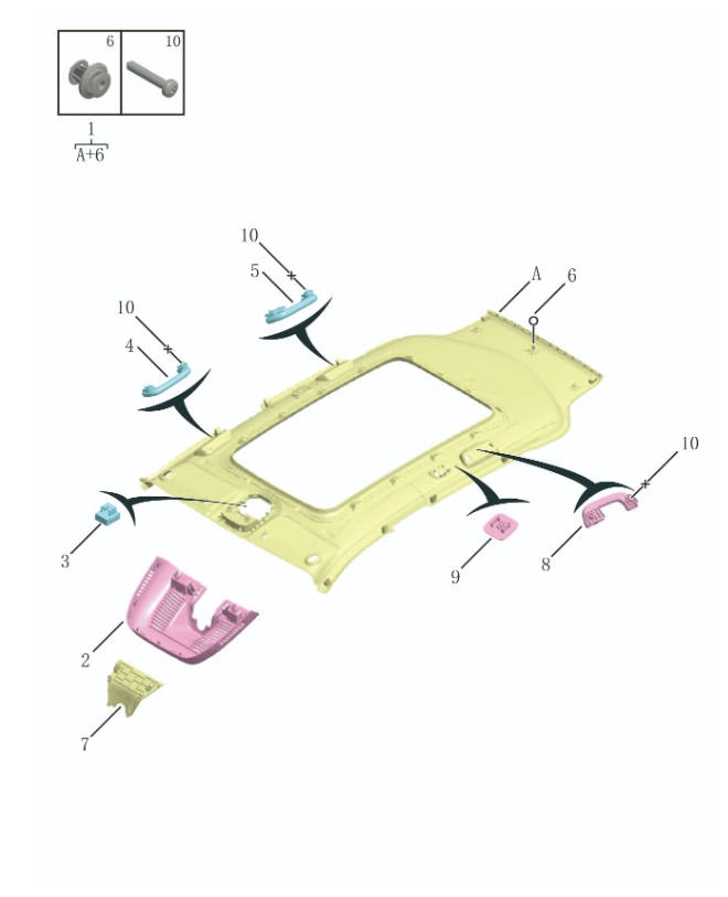 Roof interior panel6062